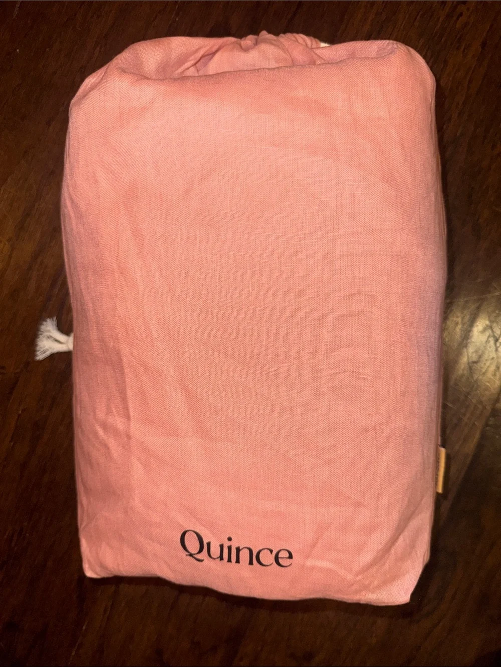 Quince European Linen Duvet Cover Full/Queen Rose Pink Button Closure New In Bag